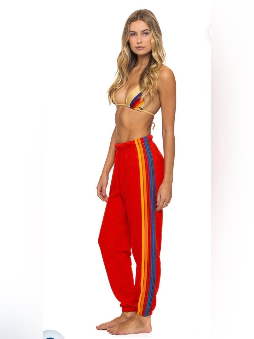 NWT 🌈🤩 Aviator Nation 5 Stripe Sweat Pants Small 🤩🌈🇺🇸